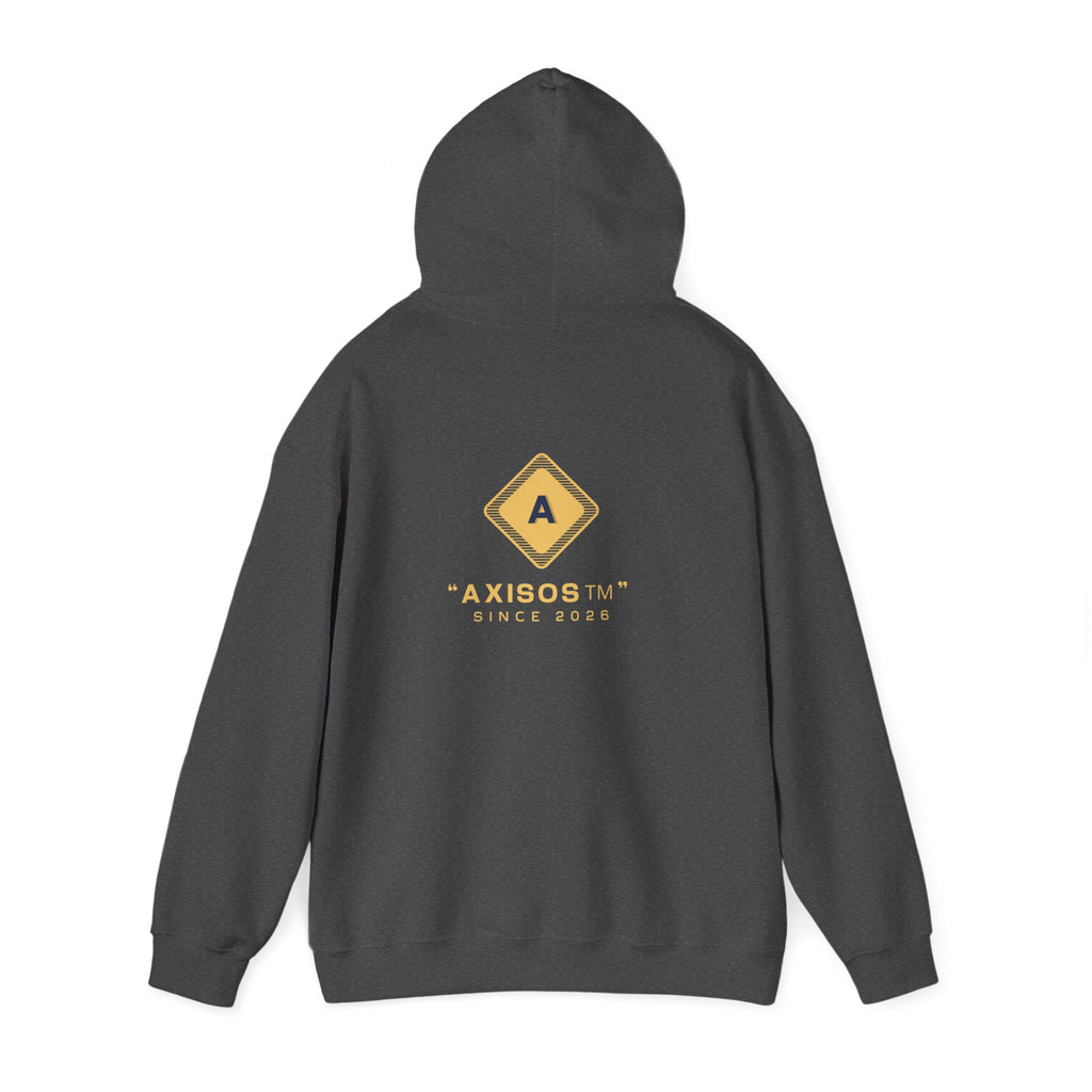 Minimalist Yellow Diamond Logo Hoodie — Axisos Brand Pullover