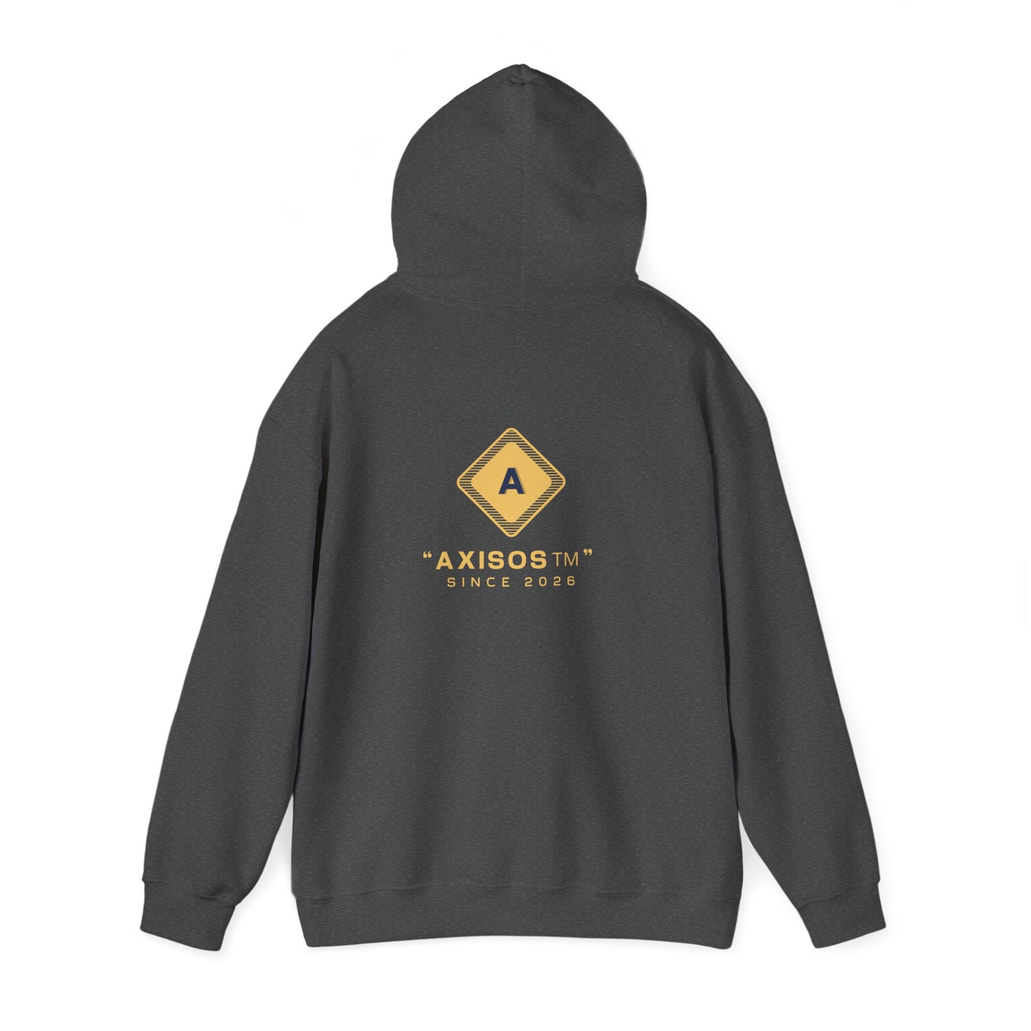 Minimalist Yellow Diamond Logo Hoodie — Axisos Brand Pullover