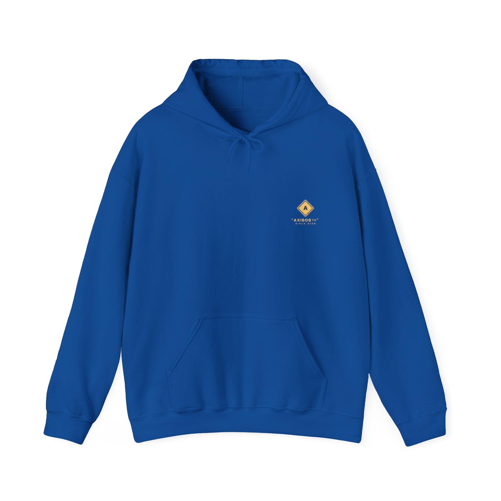 Minimalist Yellow Diamond Logo Hoodie — Axisos Brand Pullover