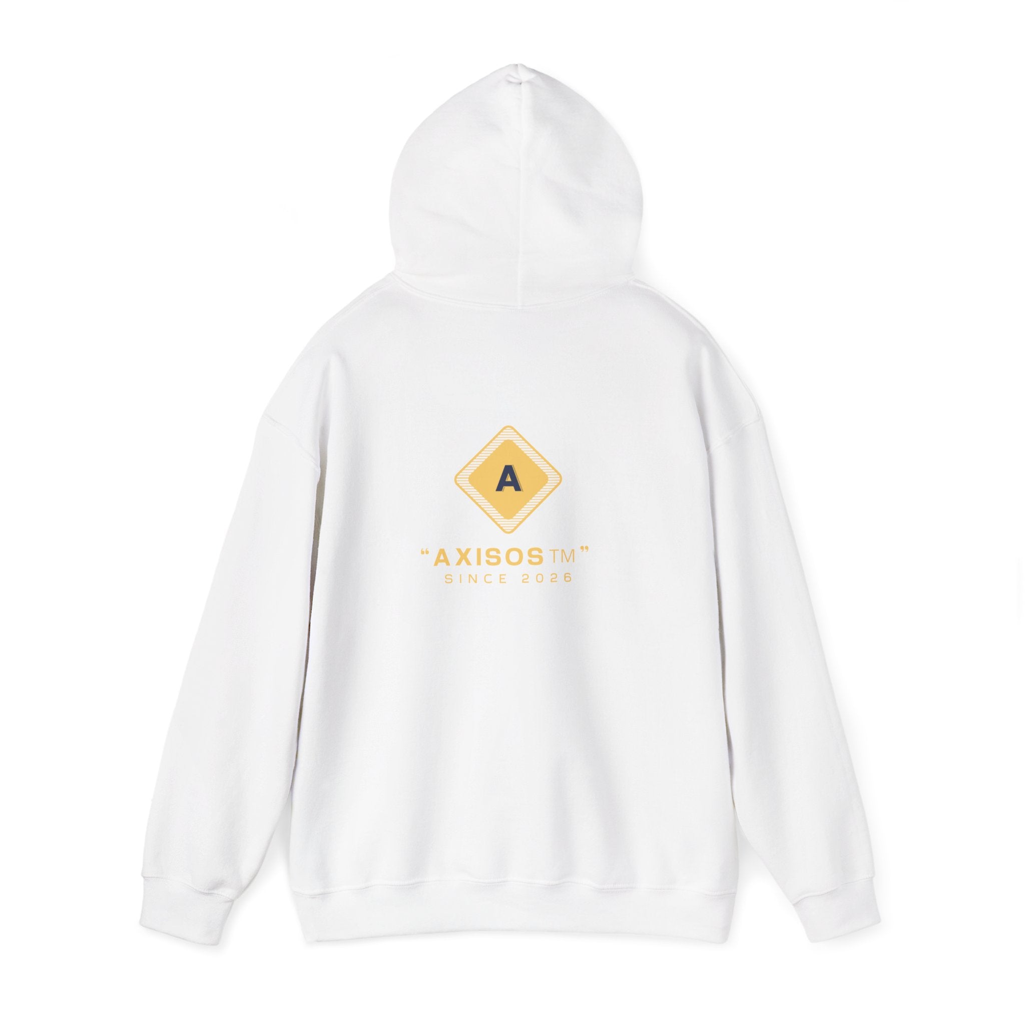 Minimalist Yellow Diamond Logo Hoodie — Axisos Brand Pullover