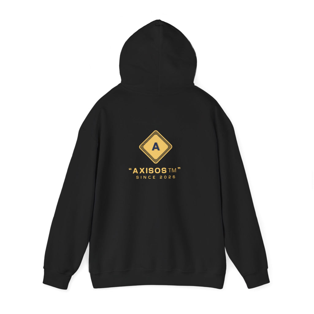 Minimalist Yellow Diamond Logo Hoodie — Axisos Brand Pullover