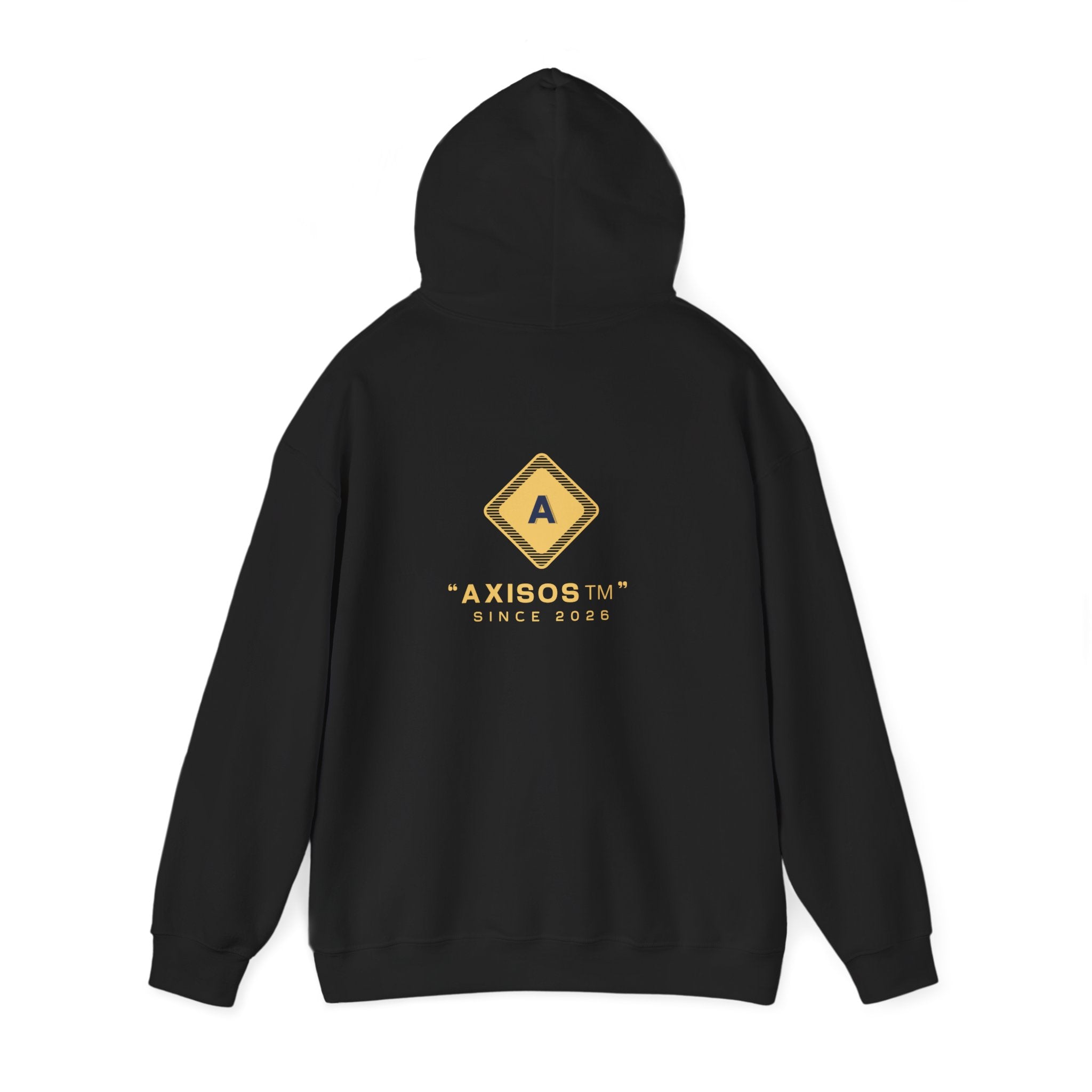 Minimalist Yellow Diamond Logo Hoodie — Axisos Brand Pullover