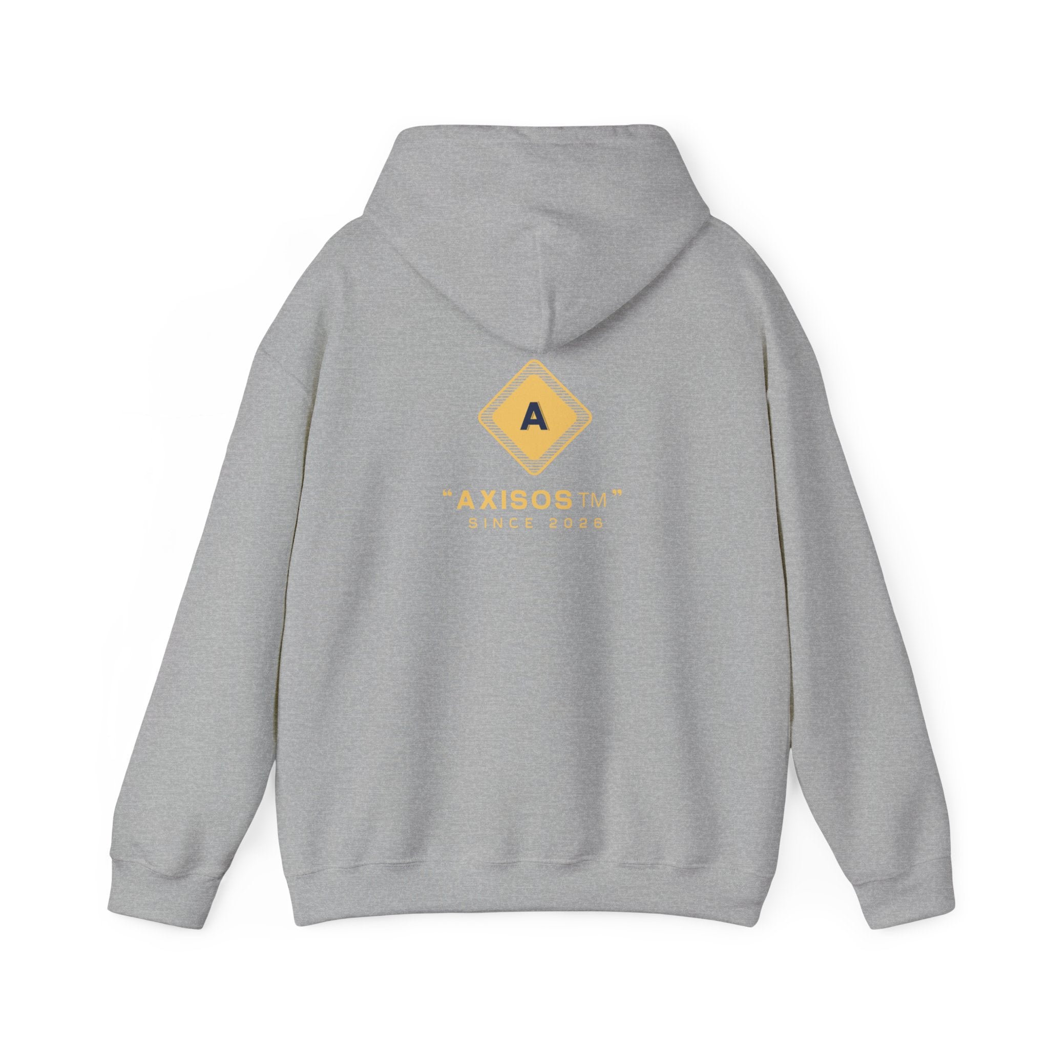 Minimalist Yellow Diamond Logo Hoodie — Axisos Brand Pullover