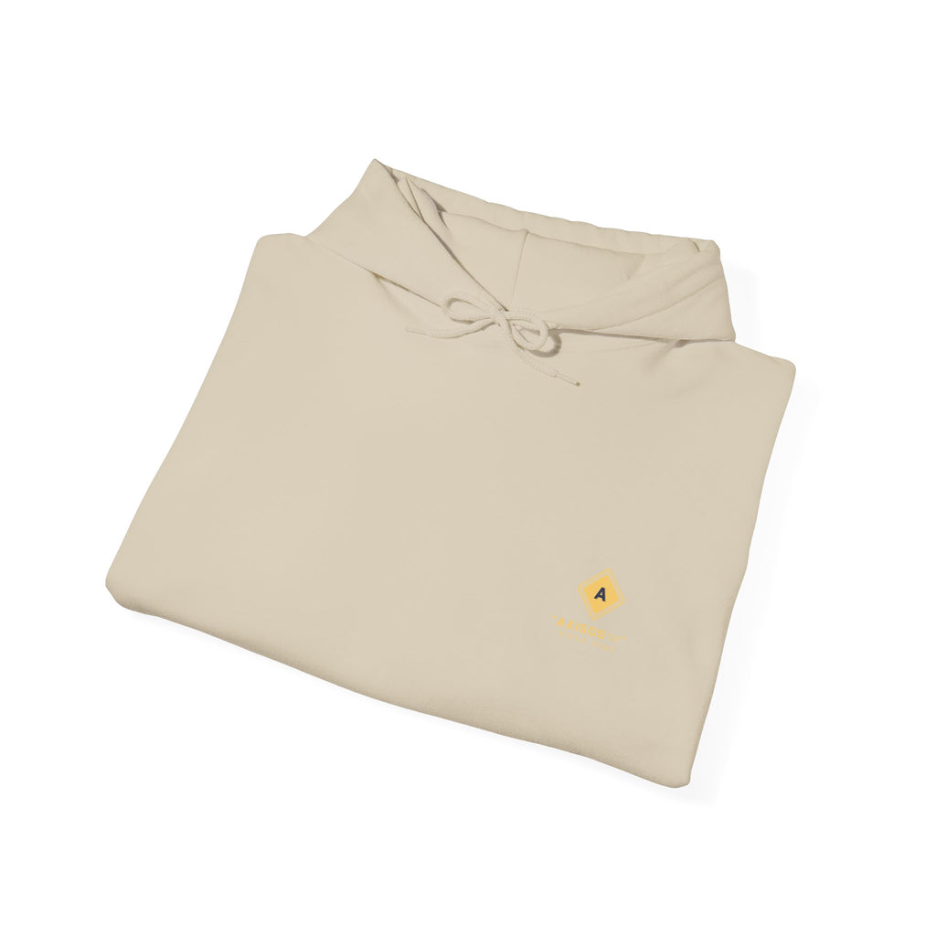 Minimalist Yellow Diamond Logo Hoodie — Axisos Brand Pullover