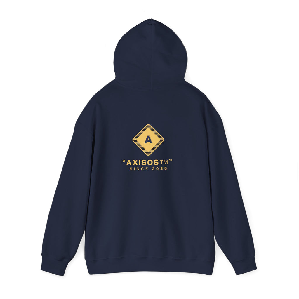 Minimalist Yellow Diamond Logo Hoodie — Axisos Brand Pullover