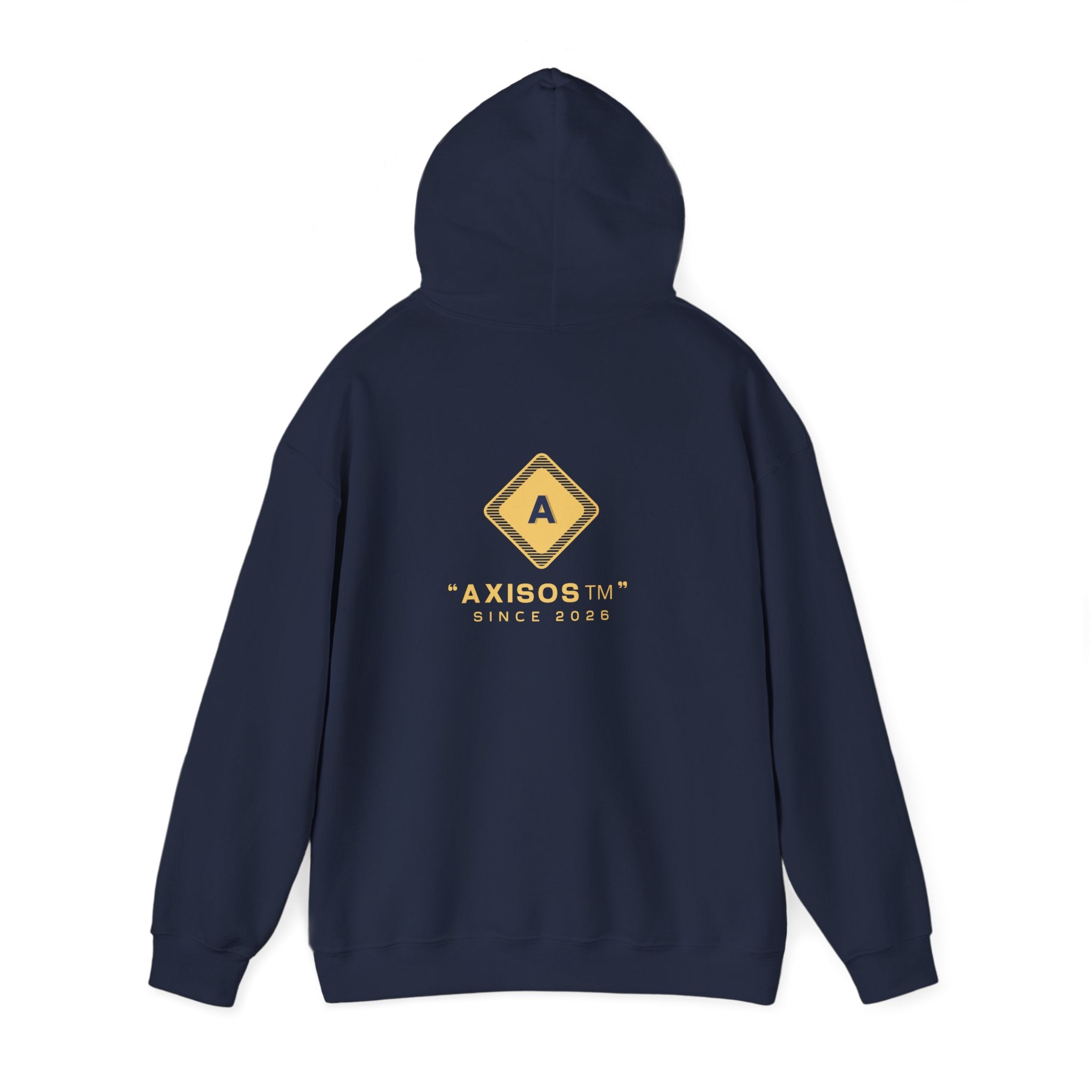 Minimalist Yellow Diamond Logo Hoodie — Axisos Brand Pullover
