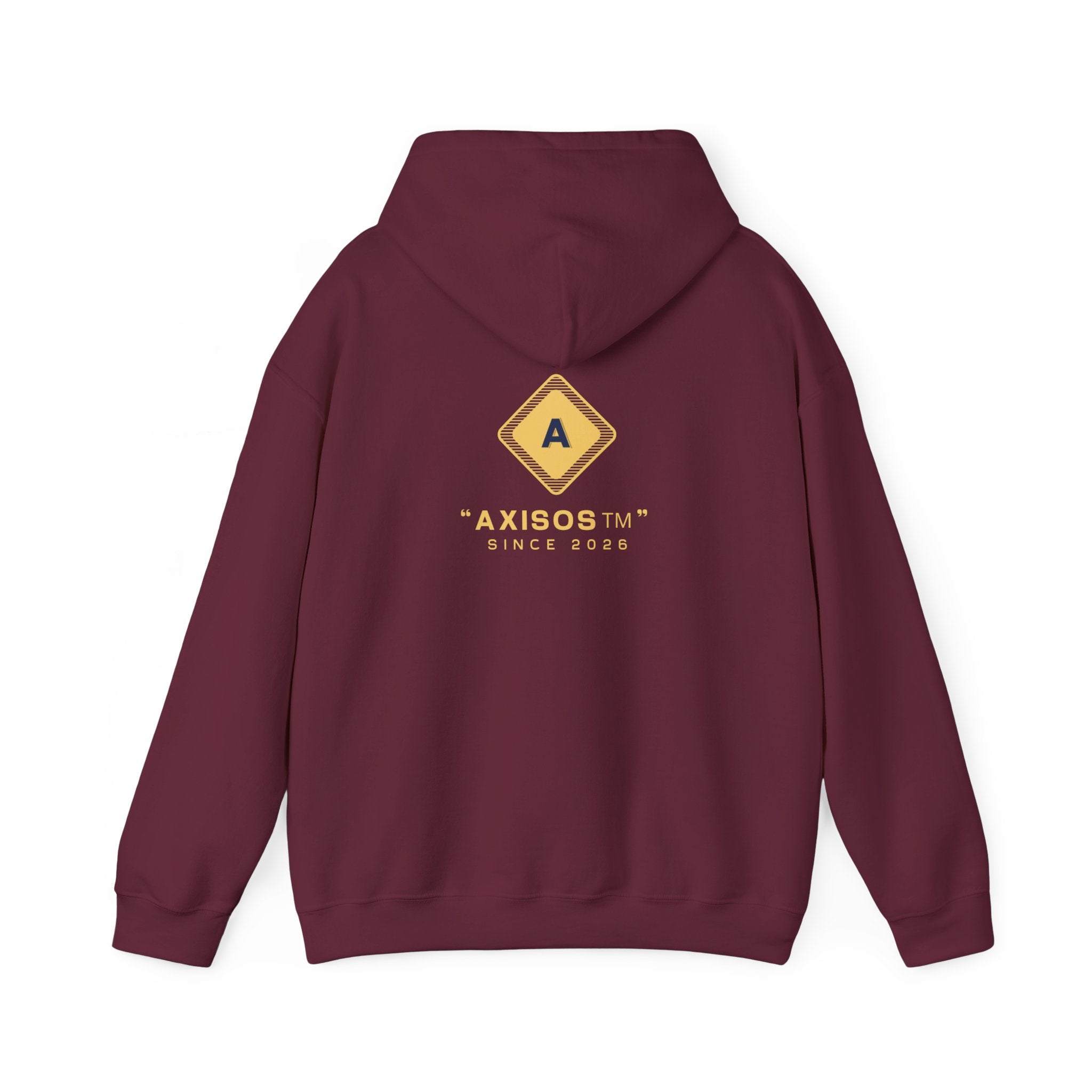 Minimalist Yellow Diamond Logo Hoodie — Axisos Brand Pullover