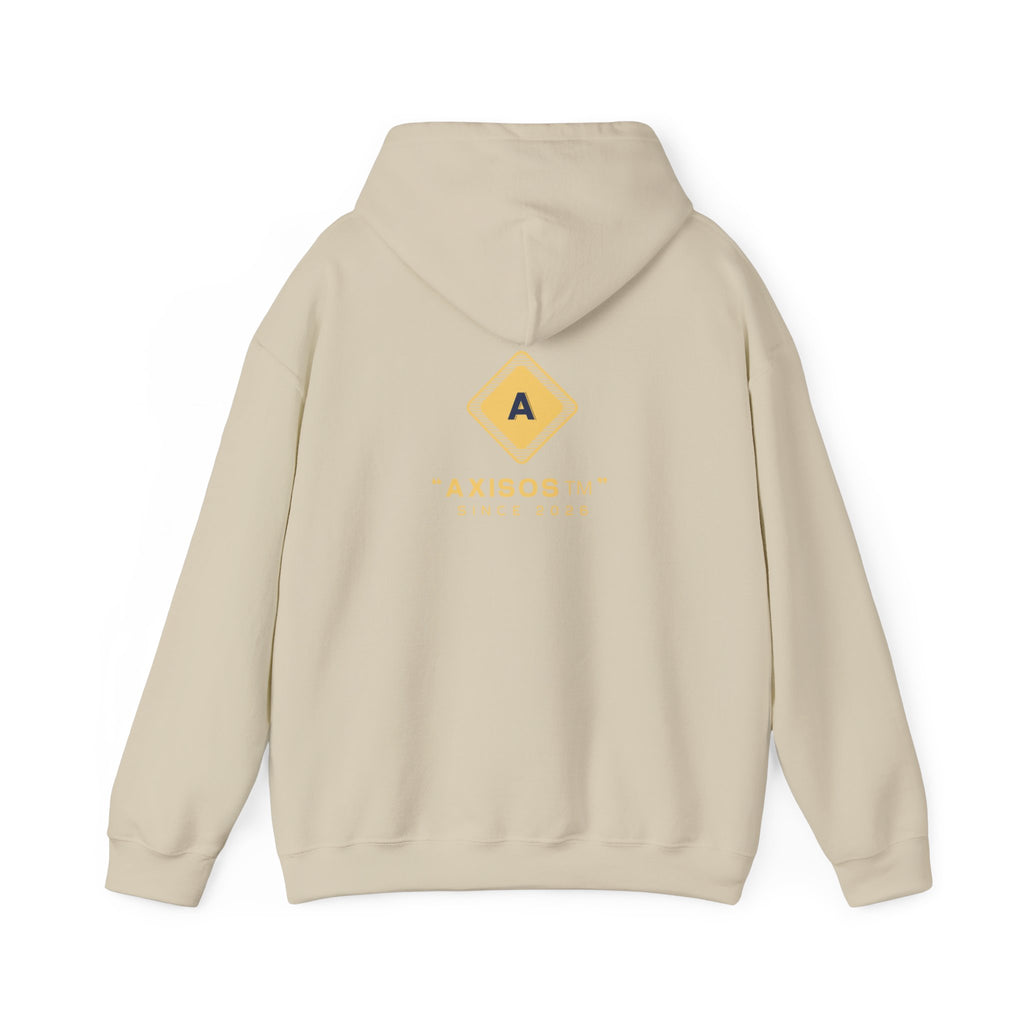 Minimalist Yellow Diamond Logo Hoodie — Axisos Brand Pullover
