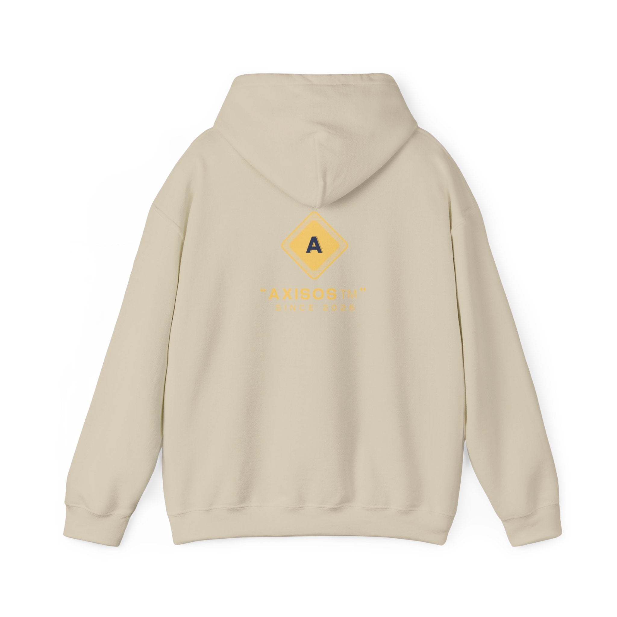 Minimalist Yellow Diamond Logo Hoodie — Axisos Brand Pullover