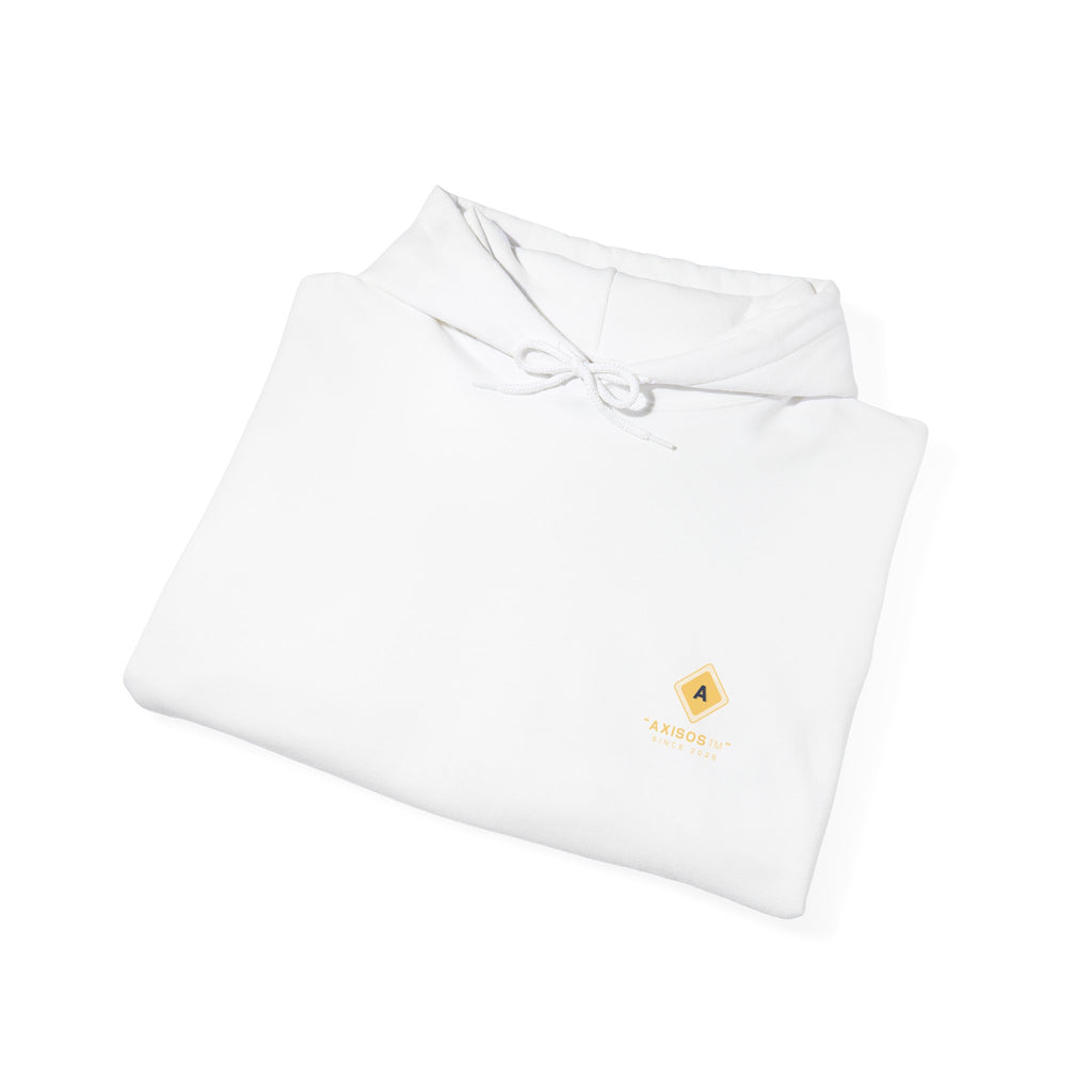 Minimalist Yellow Diamond Logo Hoodie — Axisos Brand Pullover