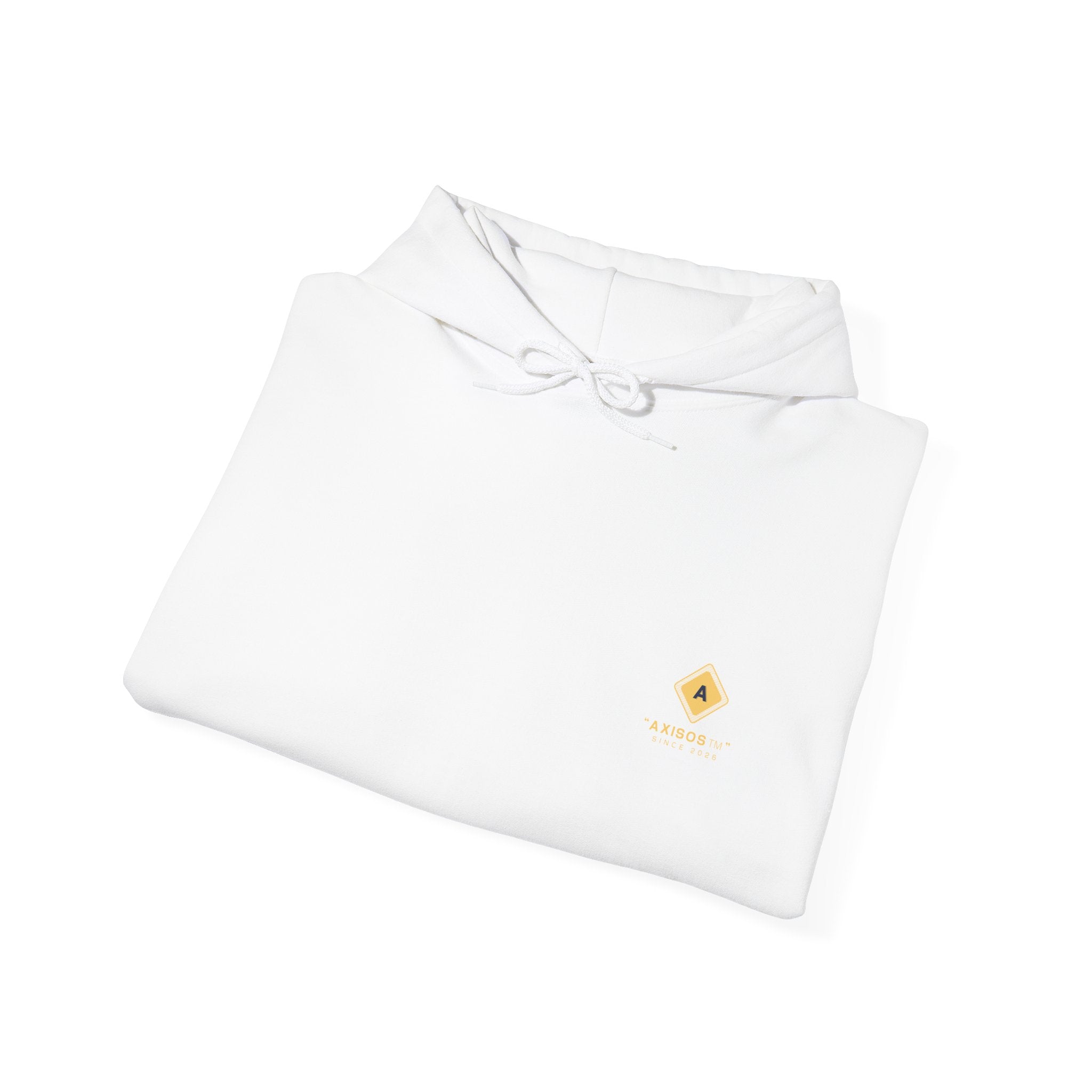 Minimalist Yellow Diamond Logo Hoodie — Axisos Brand Pullover