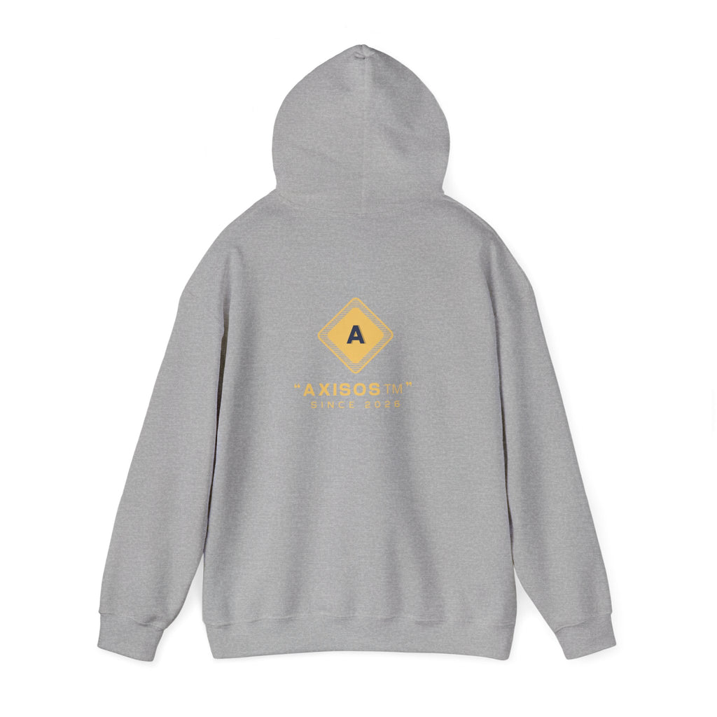 Minimalist Yellow Diamond Logo Hoodie — Axisos Brand Pullover