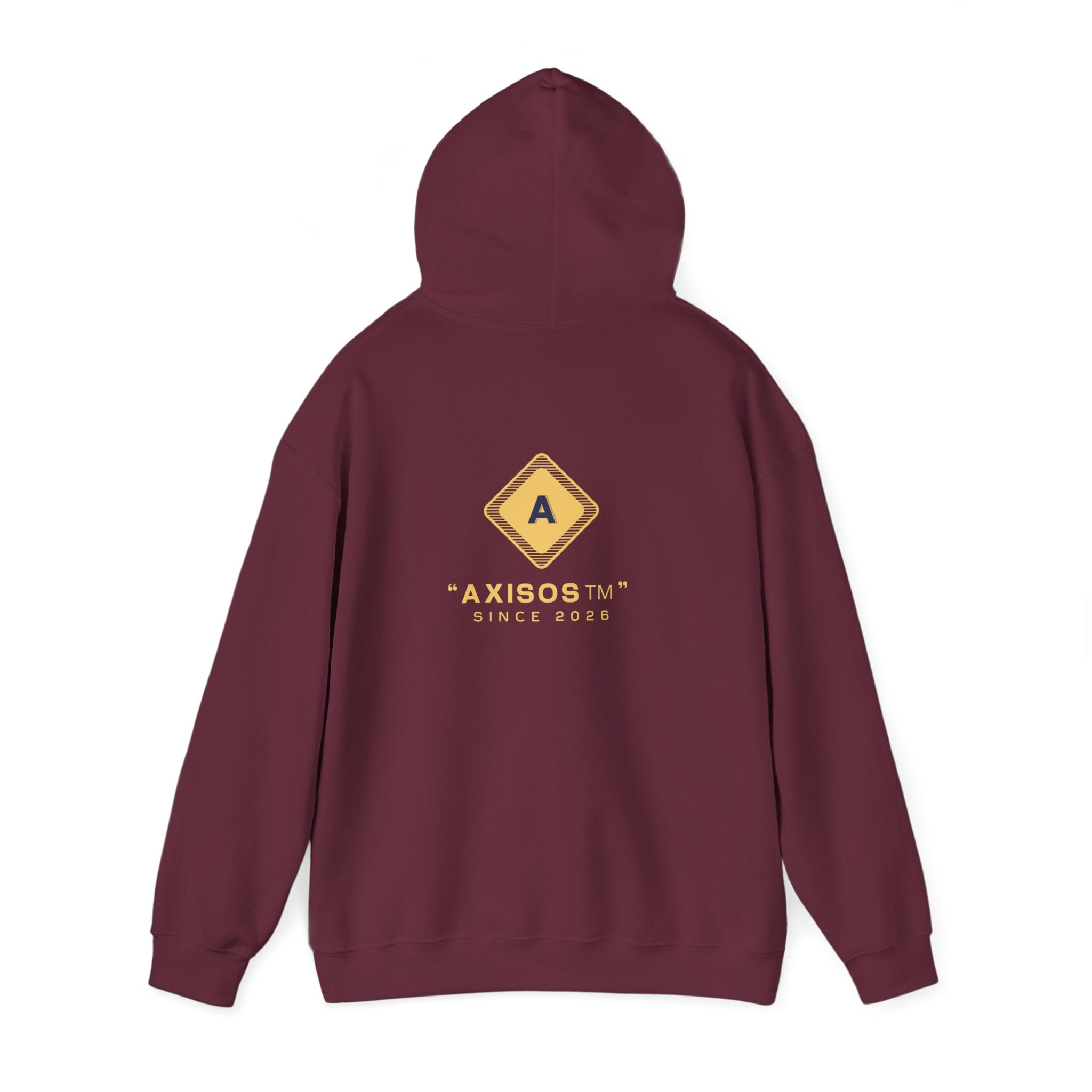 Minimalist Yellow Diamond Logo Hoodie — Axisos Brand Pullover