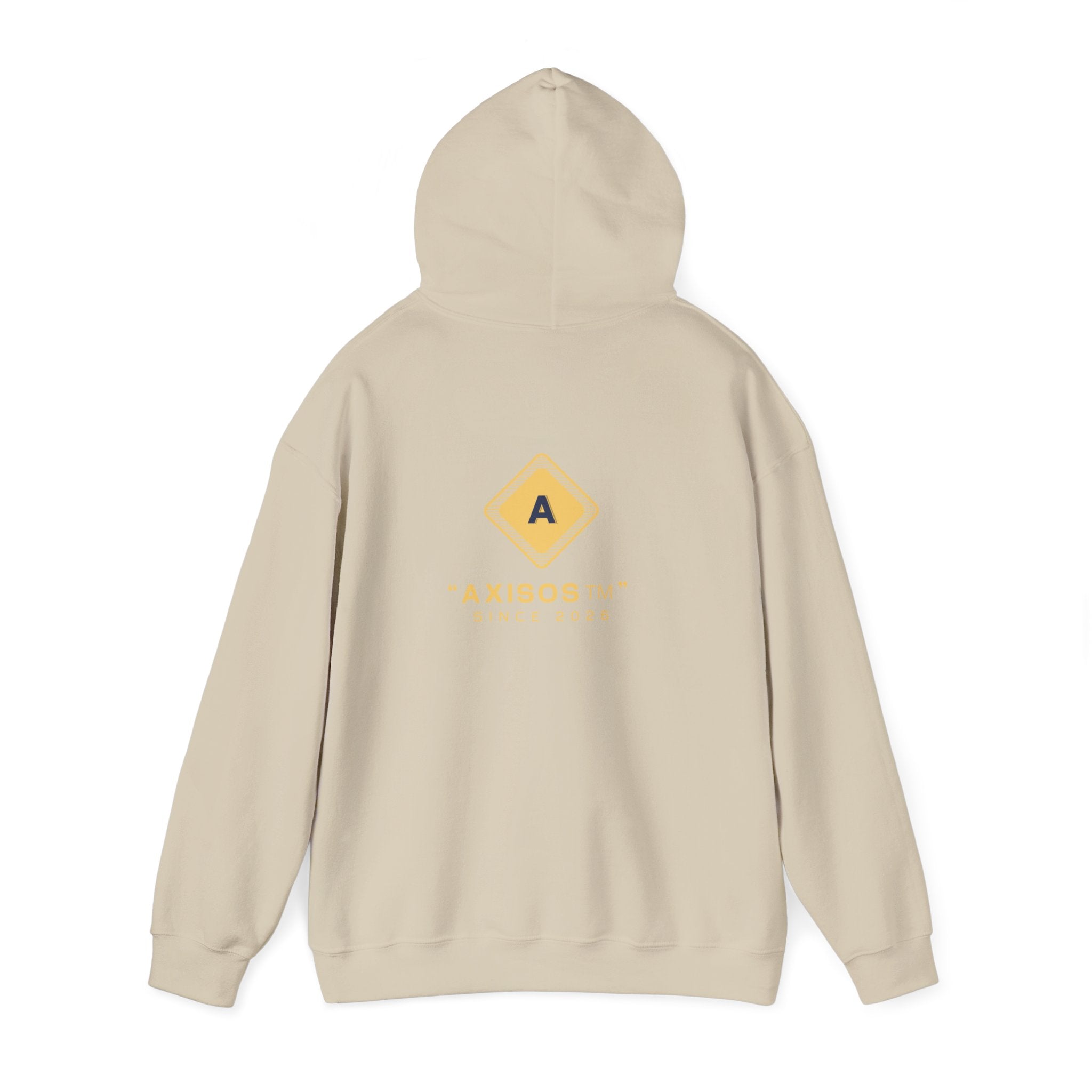 Minimalist Yellow Diamond Logo Hoodie — Axisos Brand Pullover