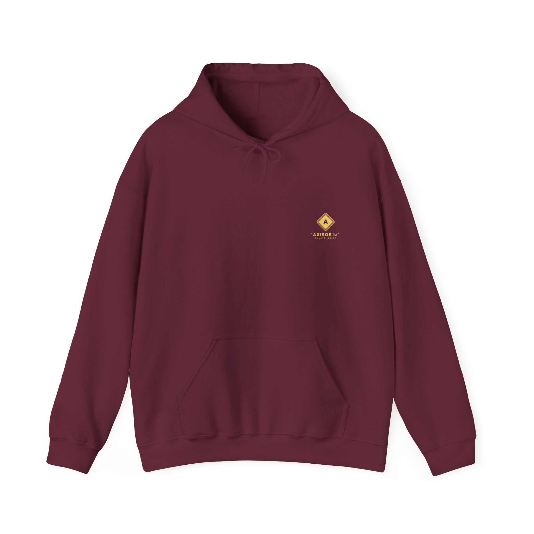 Minimalist Yellow Diamond Logo Hoodie — Axisos Brand Pullover