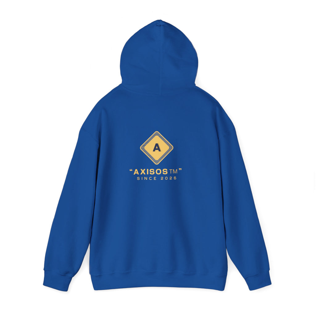 Minimalist Yellow Diamond Logo Hoodie — Axisos Brand Pullover
