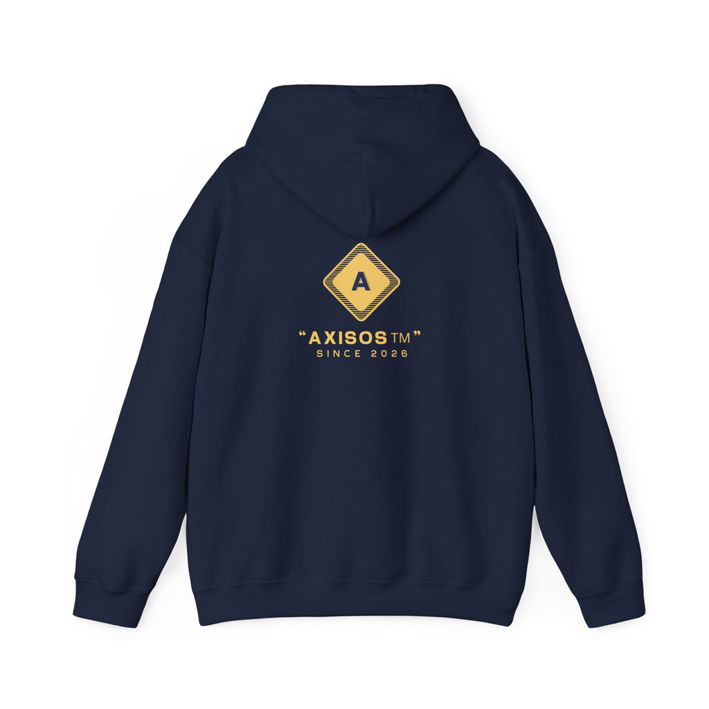 Minimalist Yellow Diamond Logo Hoodie — Axisos Brand Pullover
