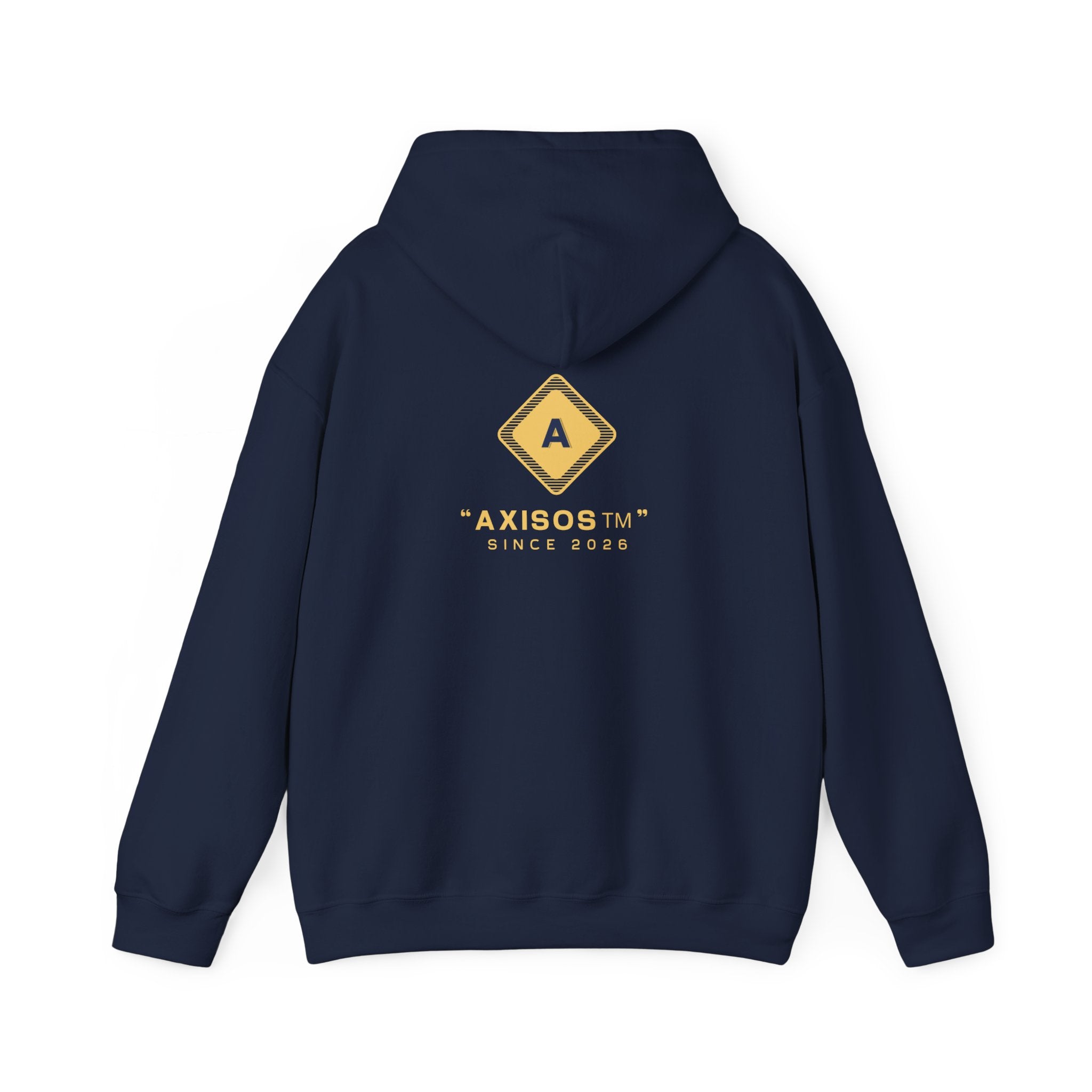 Minimalist Yellow Diamond Logo Hoodie — Axisos Brand Pullover