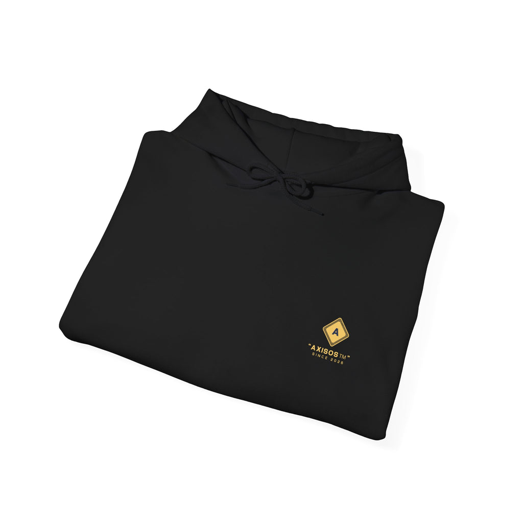 Minimalist Yellow Diamond Logo Hoodie — Axisos Brand Pullover