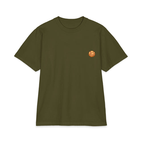 Cookie Chest Pocket Tee — Minimal Chocolate Chip Cookie Graphic T-Shirt