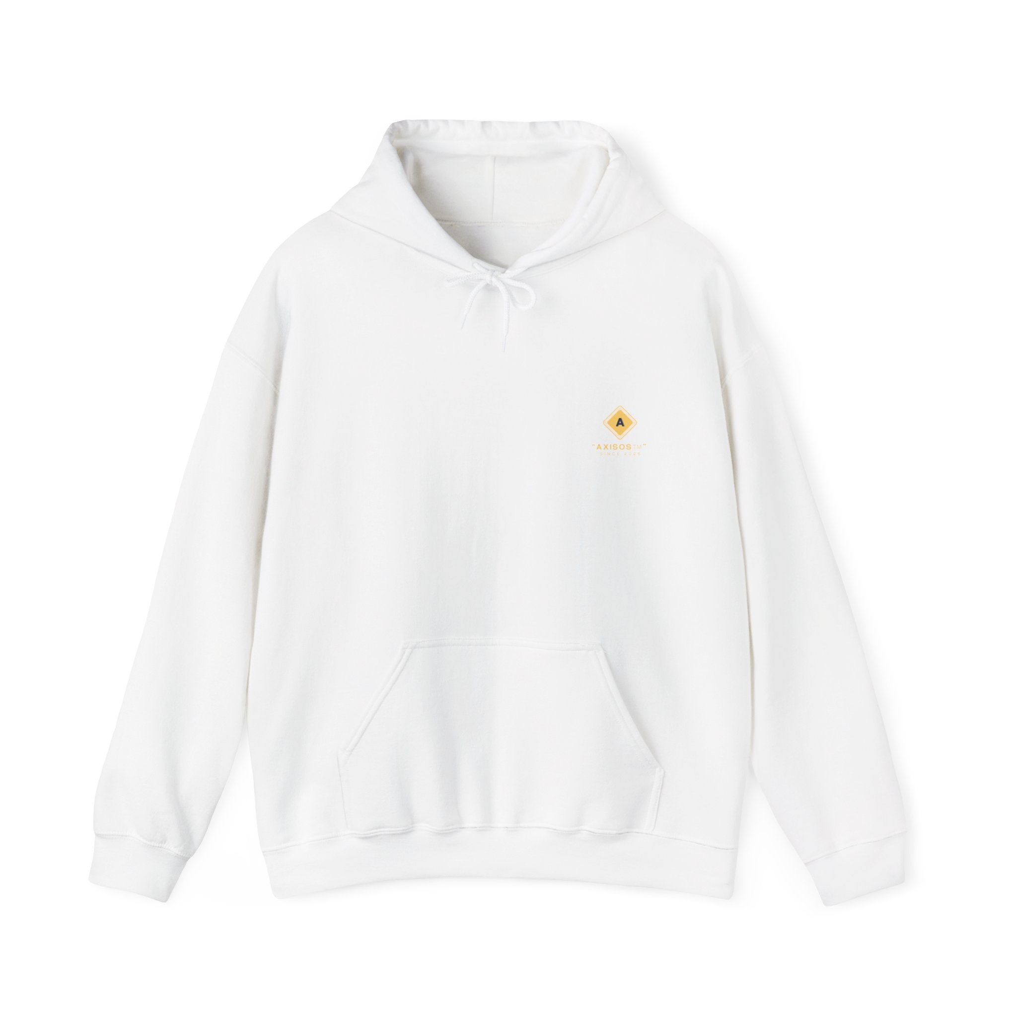 Minimalist Yellow Diamond Logo Hoodie — Axisos Brand Pullover