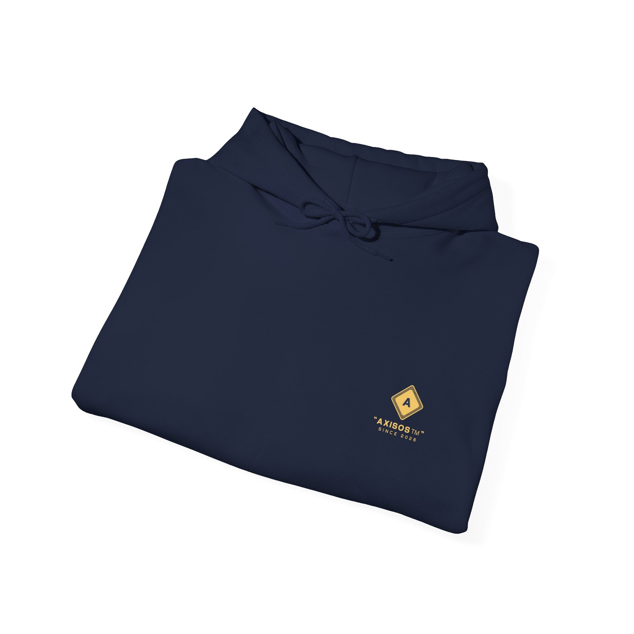 Minimalist Yellow Diamond Logo Hoodie — Axisos Brand Pullover