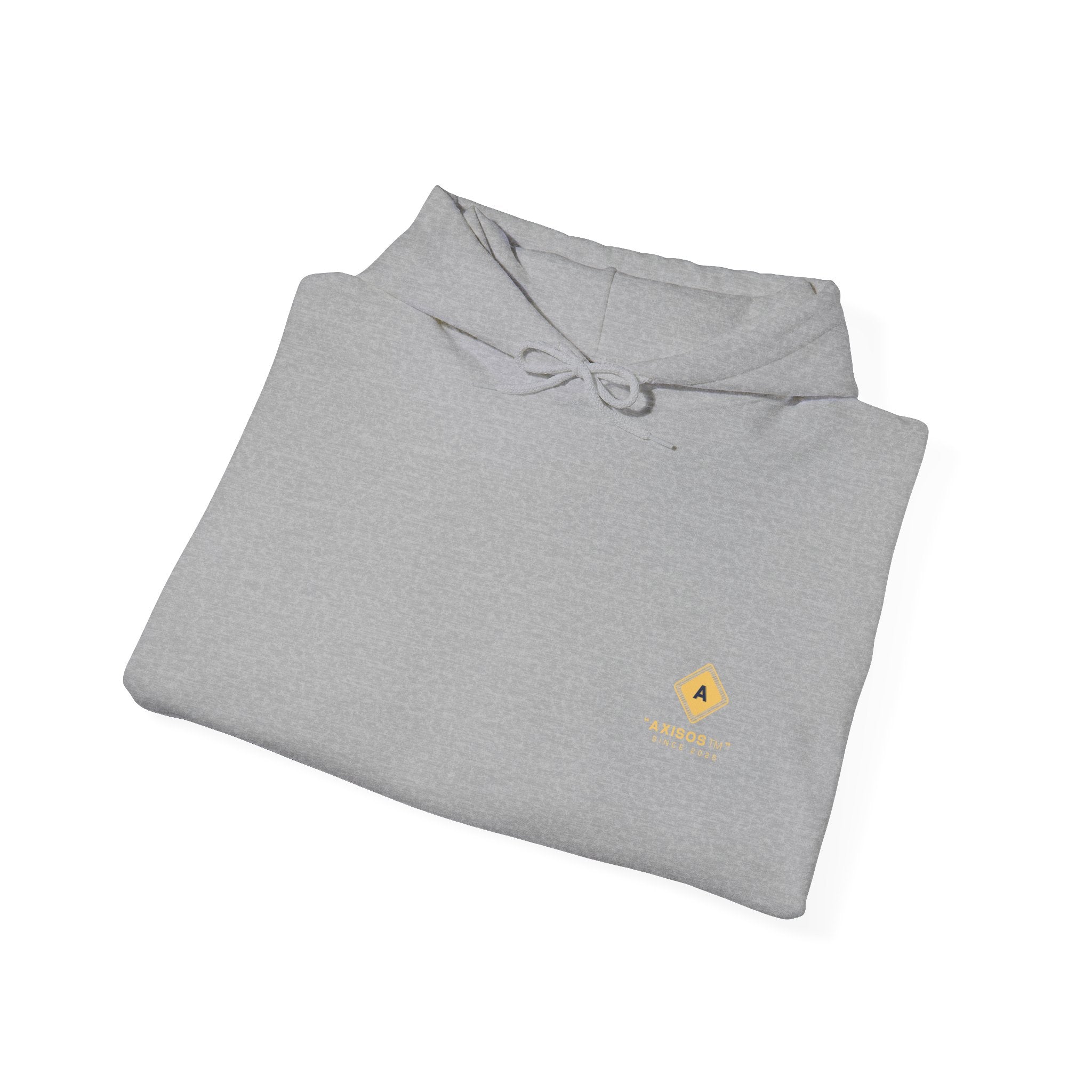 Minimalist Yellow Diamond Logo Hoodie — Axisos Brand Pullover