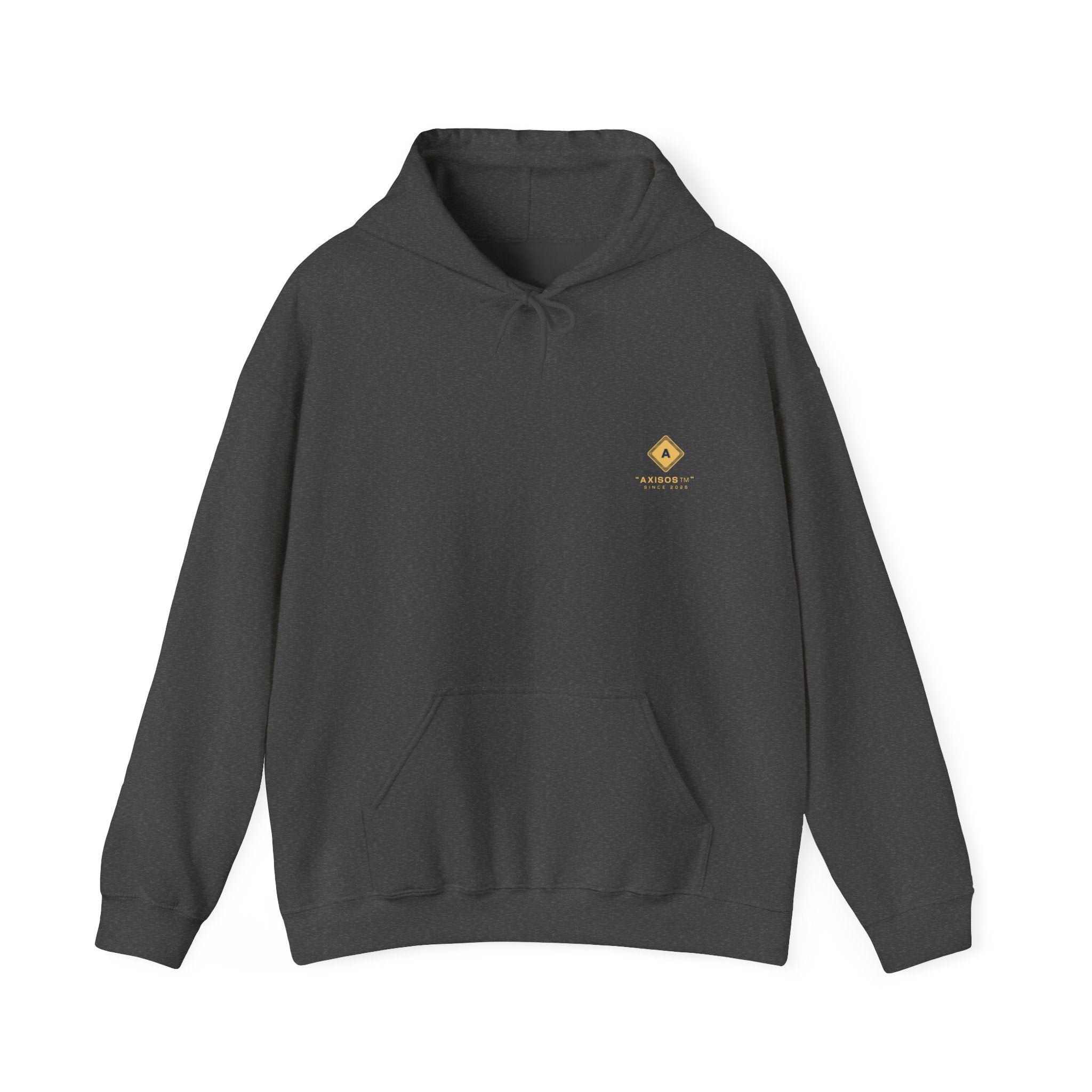 Minimalist Yellow Diamond Logo Hoodie — Axisos Brand Pullover
