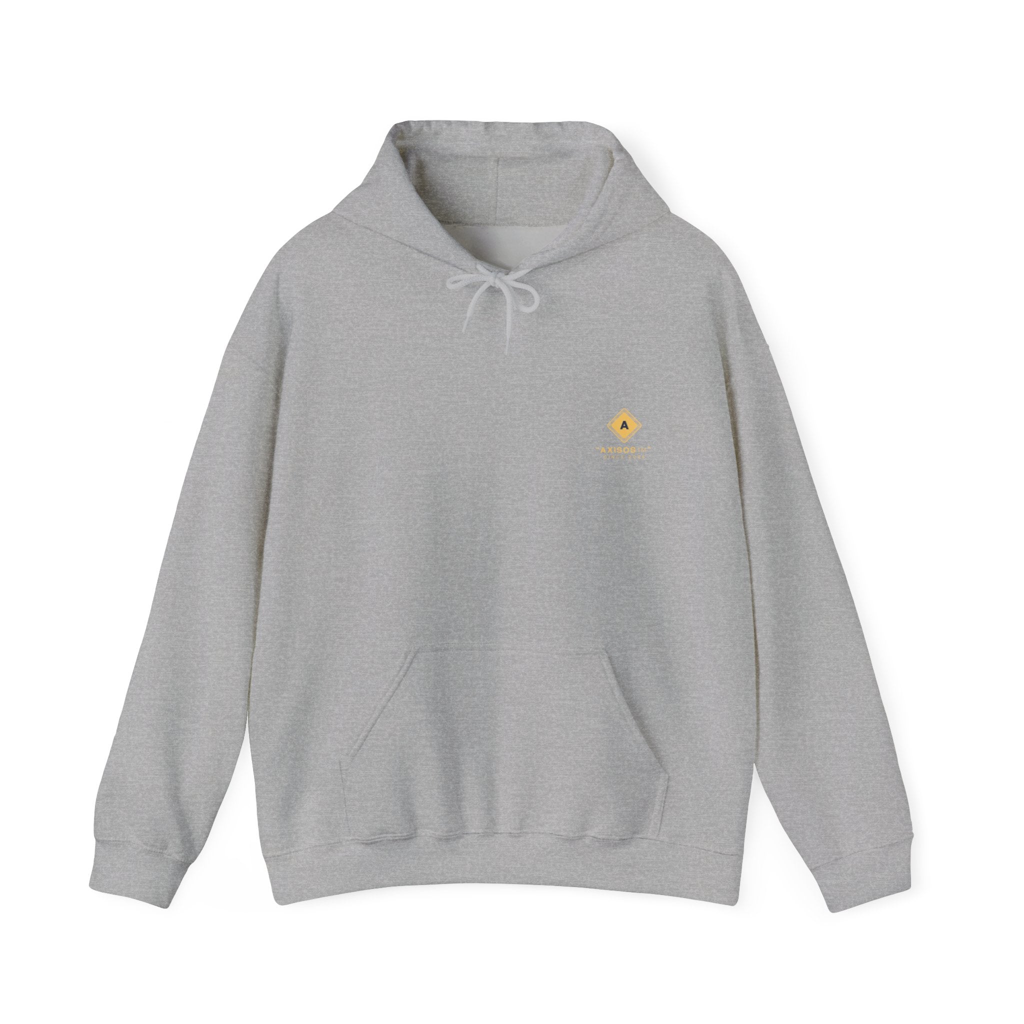 Minimalist Yellow Diamond Logo Hoodie — Axisos Brand Pullover