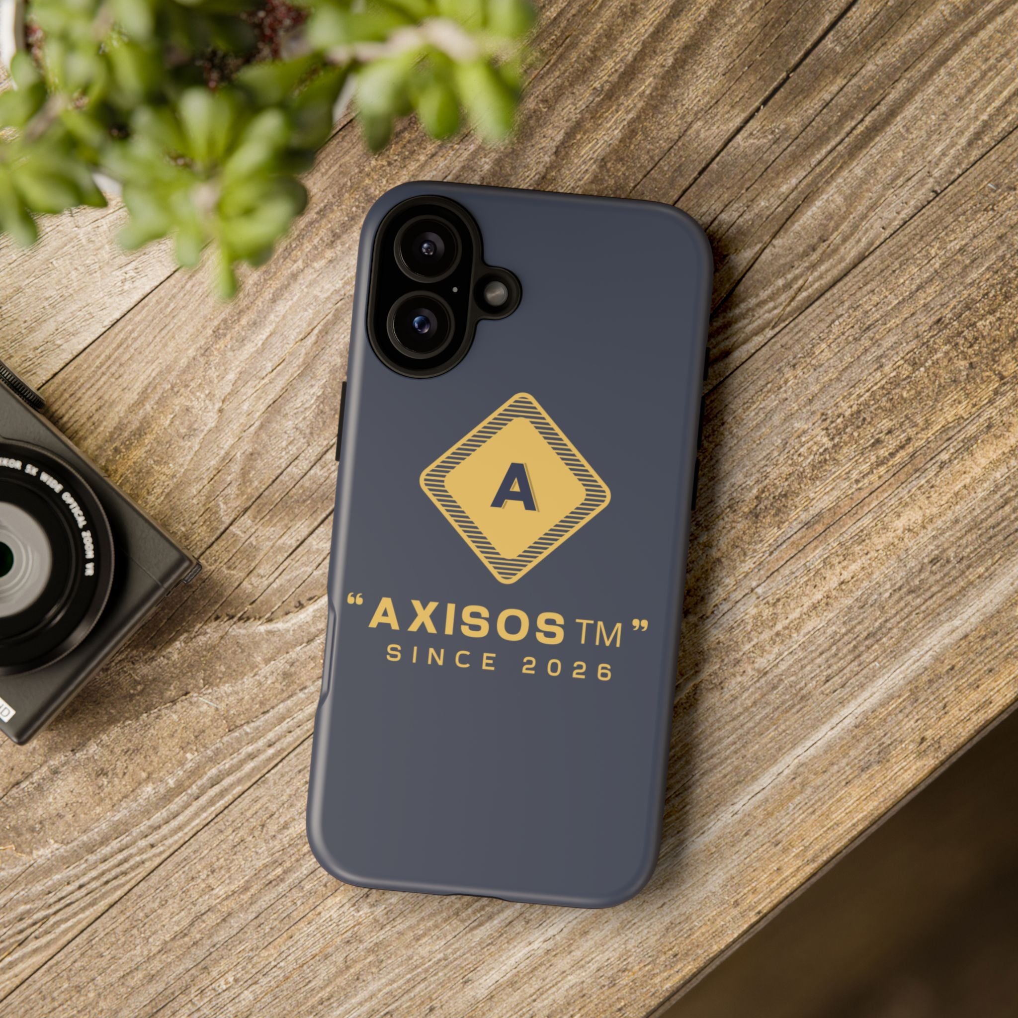 AxisOS™ Minimalist Phone Case — Cute Text Protective iPhone Cover